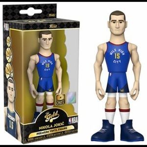 NEW Funko Pop Gold 5” MVP Nikola Jokic CHASE Denver Nuggets Light Blue Jersey